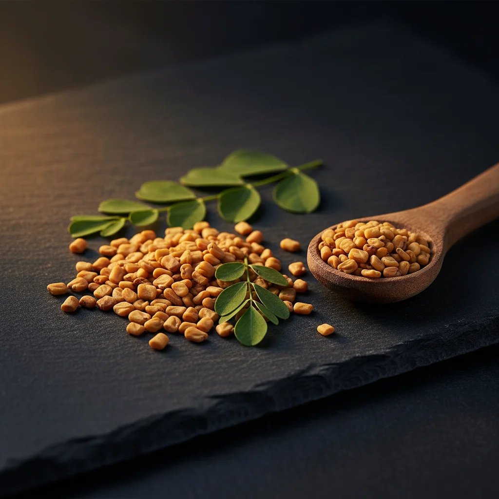 Fenugreek seeds - natural ingredient for men's vitality supplement